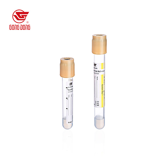 Tube de collecte de sang jetable (tube d'activateur de gel sérique et de caillot)